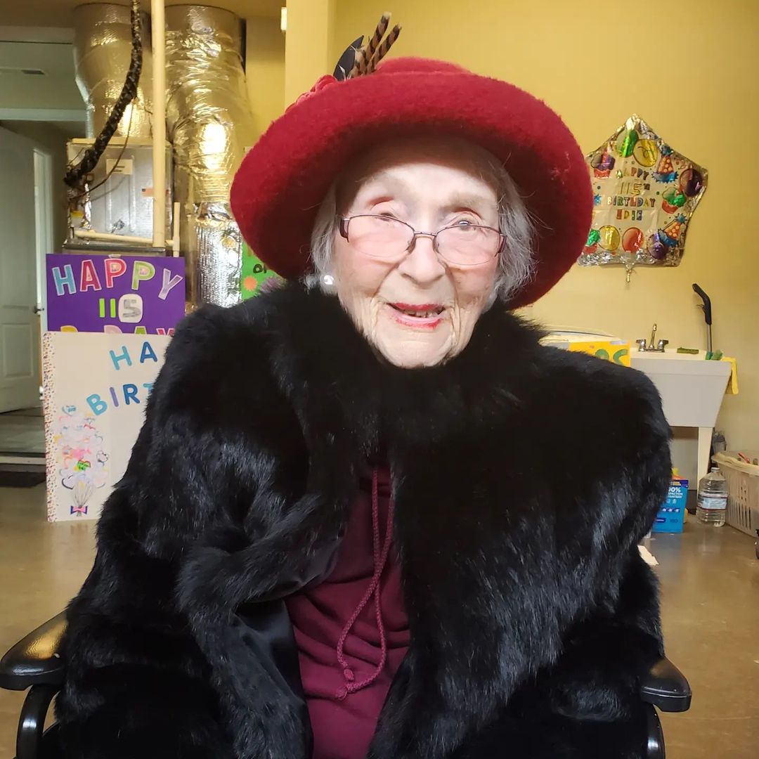 Edie Ceccarelli, America’s oldest living person, as she